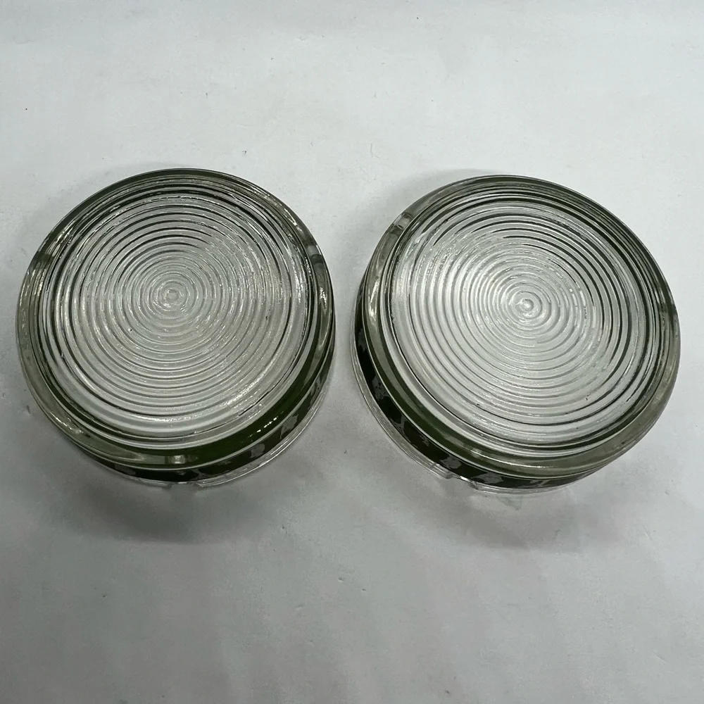 2 Jeanette Greek Sage Green Hellenic Mid Century Modern Ash Trays